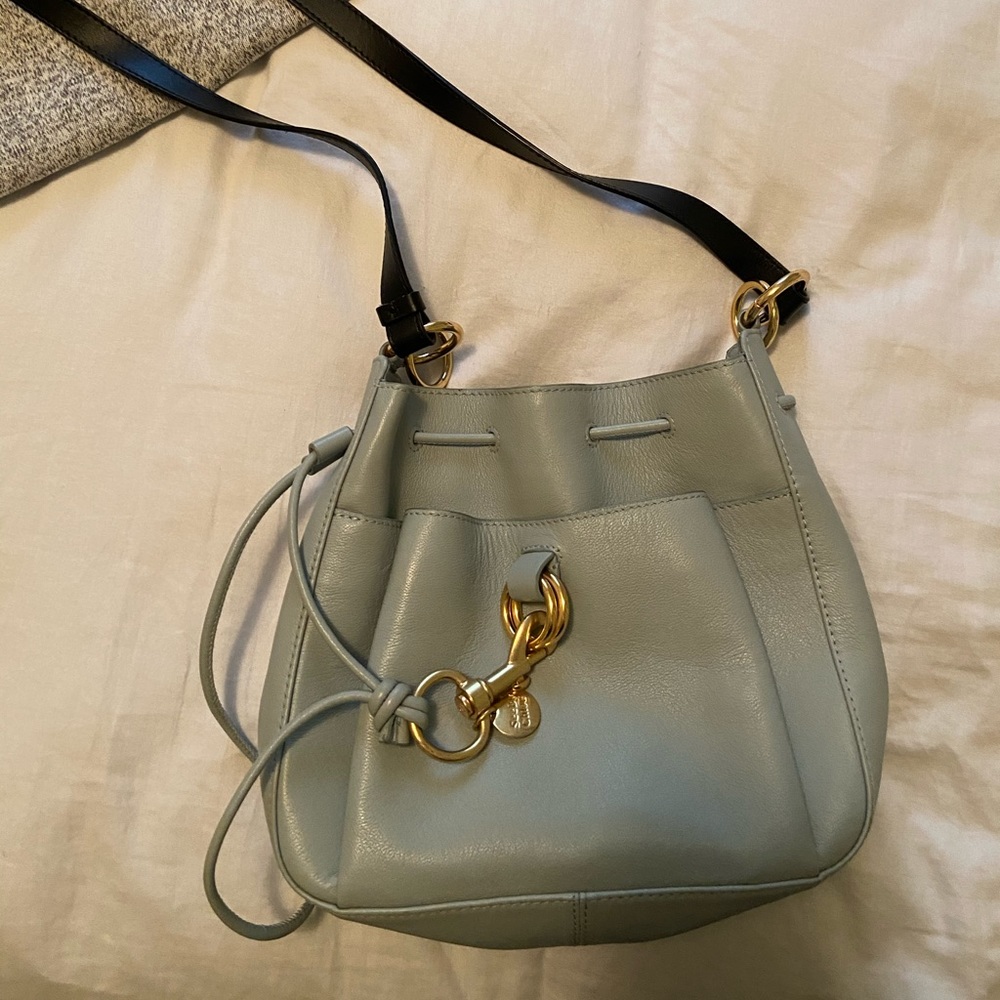 See By Chloé Two-Tone blue and Black Leather Crossbody Bag - Picture 3 of 7